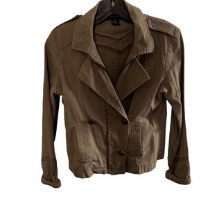 Radio London Women’s Army Green Jacket  Zip Up & Button Size Medium